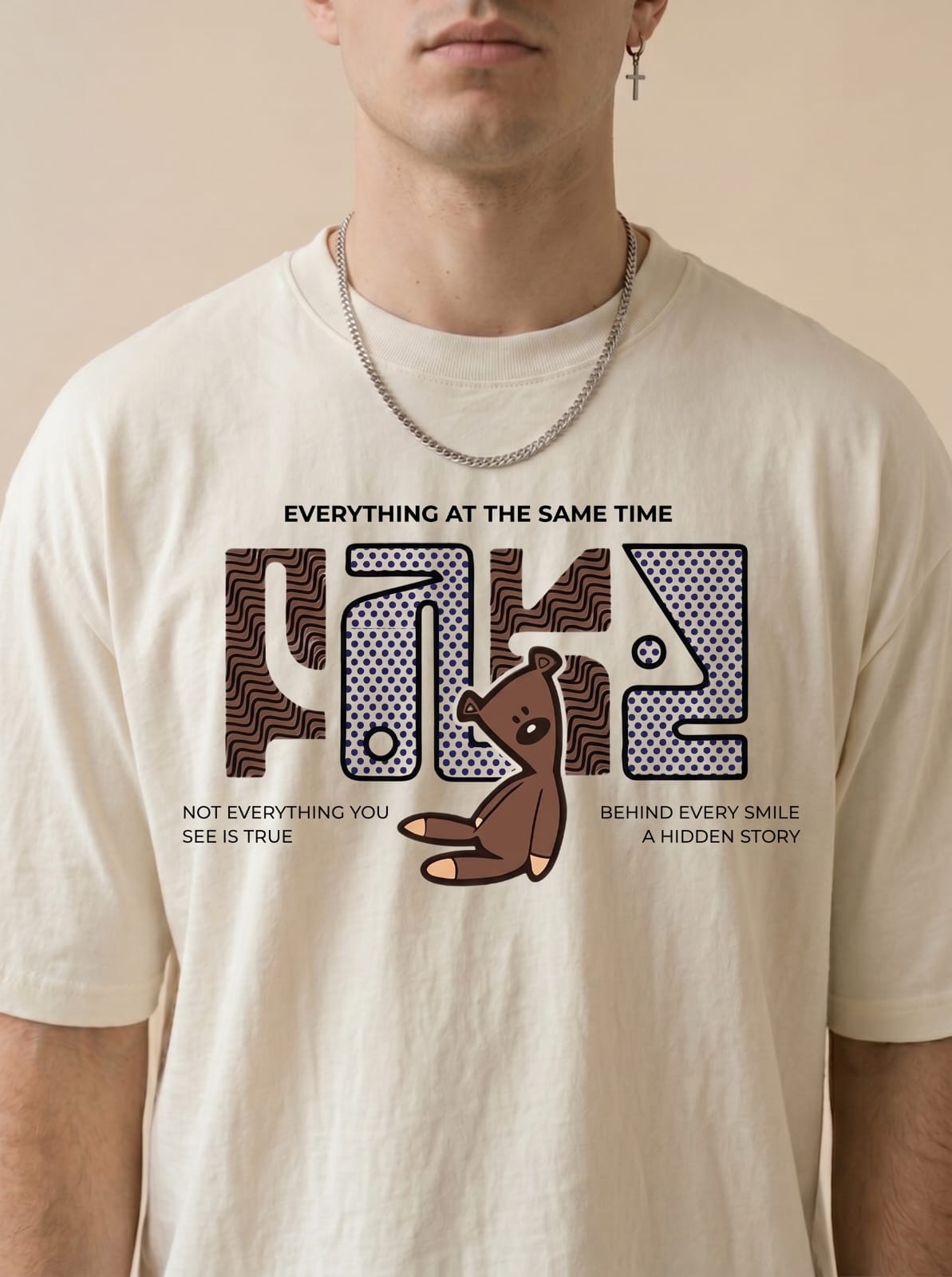Fake Smile Oversized Customized T-shirt